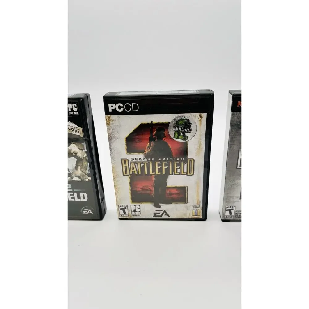PC Battlefield Game Lot Of 3 Battlefield, Booster Pack & 2142 All In VG Cond
